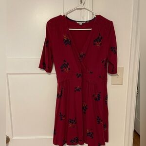 Boden olive print jersey dress
